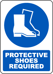 Protective Shoes Required Sign