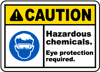 Caution Hazardous Chemicals Label