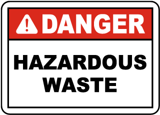 Danger Hazardous Waste Label