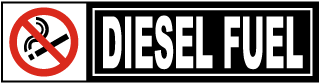 Diesel Fuel No Smoking Label