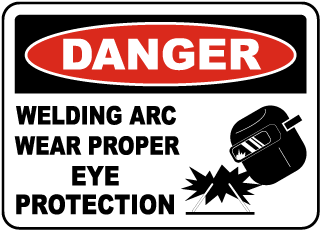 Welding Arc Wear Eye Protection Sign
