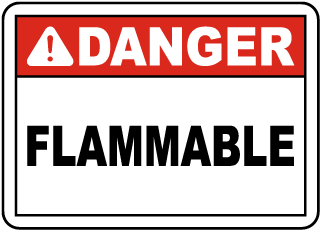 Danger Flammable Sign