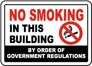 No Smoking In This Building Sign