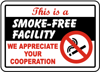2x Sign NO SMOKING SMOKE FREE not permitted workplace office Notice 200x300metal 
