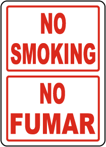 Bilingual No Smoking Sign