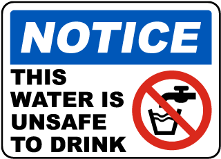 Drinking Water Only Sign Large 420mm quality water/fade proof safety OH&S 