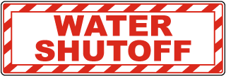 Water Shut-Off Sign