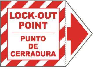 Bilingual Lock-Out Point Sign