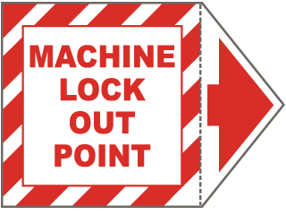 Machine Lockout Point Arrow Label