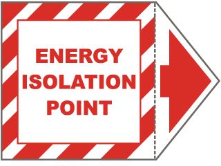Energy Isolation Point Arrow Label