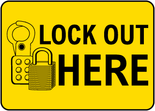Lock Out Here Label