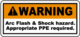 Arc Flash & Shock Hazard Label