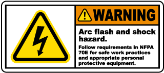 Arch flash and shock hazard follow NFPA 70E.