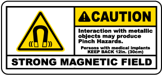 Caution Strong Magnetic Field Label