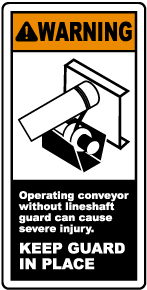 Keep Lineshaft Guard In Place Label