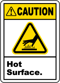 Caution Hot Surface Label