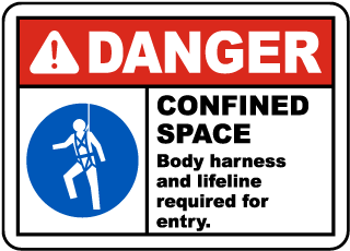 Body Harness Required Label
