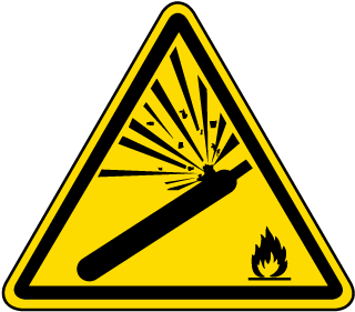 Pressurized Cylinder Warning Label