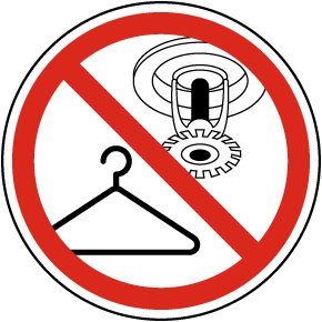 Do Not Hang Items From Sprinkler Label
