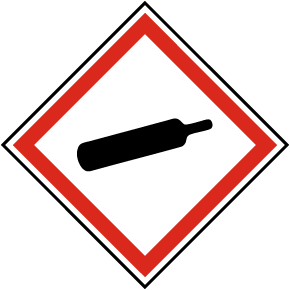 GHS04 Compressed Gas Symbol Label