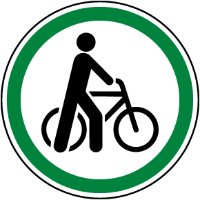 Walk Your Bike Label