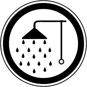 Bathroom Shower Label