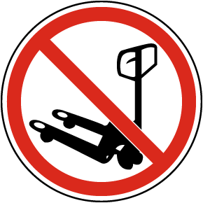 No Pallet Jack Label