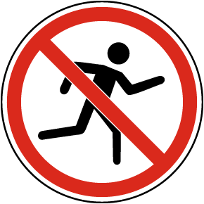 No Running Label