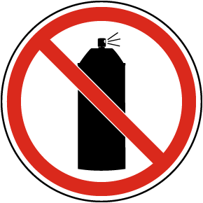 No Spraying Label