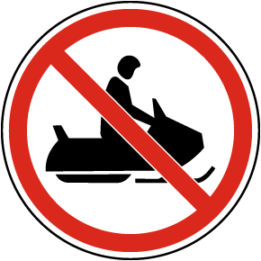 No Snowmobile Label