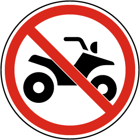 No All-Terrain Vehicle Label