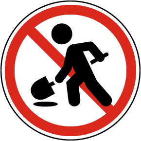 No Digging Label