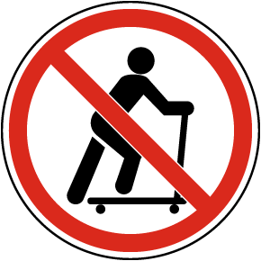 No Scooters Label