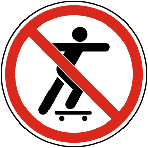 No Skateboard Label
