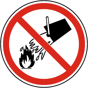 Do Not Extinguish with Water Label