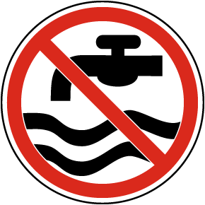 Do Not Use Water Label