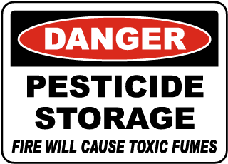 Large Compliance Sign Plastic EPA APPROVED Pesticide Sign 16" X 14" 