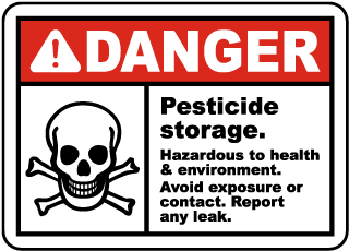 Pesticide Storage Avoid Exposure Sign
