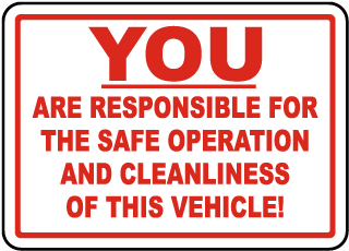 Responsible For Safe Operation Label
