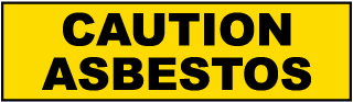 Caution Asbestos Label