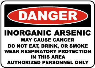 OSHA Inorganic Arsenic May Cause Cancer Sign