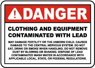 Contaminated With Lead Label