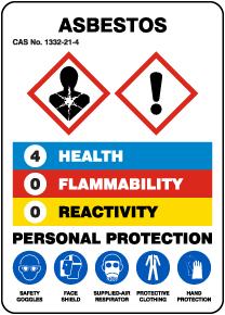 HMIS Asbestos Sign