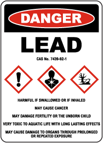 Danger Lead Hazards Sign