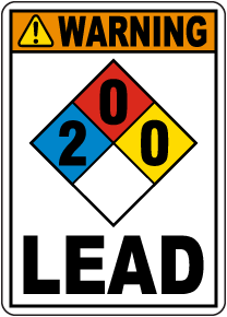 Warning 2-0-0 Lead Sign