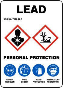 Lead GHS Health And Environmental Hazard Sign