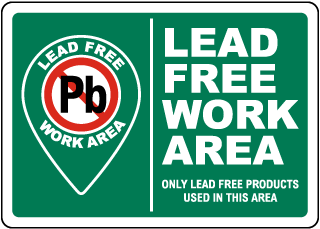 Lead Free Work Area Sign