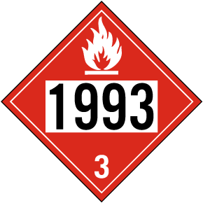 UN # 1993 Class 3 Flammable Liquid