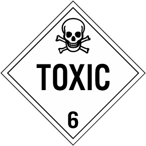 Toxic Class 6 Placard