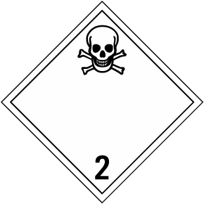 Toxic Gas Class 2 Placard